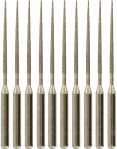 Juego de brocas de escarpador de cuentas de diamante cónicas de 10 piezas joyería lapidaria giratoria de alta velocidad - Imagen 1 de 2