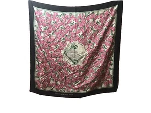 vintage the cross estate mansion in may scarf 2003 flowers Hand Rolled Hem 35” - Picture 1 of 8