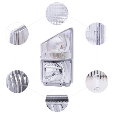 Left Headlight & Corner Lamp Halogen Headlamp for ISUZU NPR NPR-HD NQR NRR 08-20 Foto 1 de 4