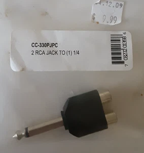 Stageline PC Adapter 2 RCA Jack to (1) 1/4" Inch Item # CC-330PJPC - Picture 1 of 3