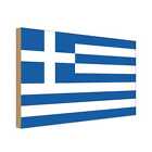 Holzschild Holzbild 30x40 cm Griechenland Fahne Flagge Geschenk Deko