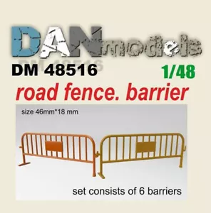 Valla de carretera DANmodels DM 48516. Barrera. Juego de 6 barreras. 1/48 - Imagen 1 de 1