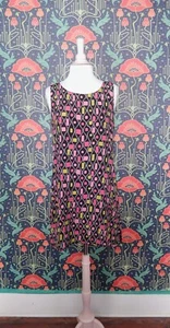 Vintage 90's Y2K Pink Green Geometric Shift Mod Grunge Whimsigoth Mini Dress - Picture 1 of 5