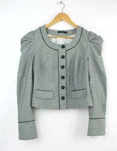 PORTMANS lightweight cotton striped crop jacket Sz 10 8 - Picture 1 of 4
