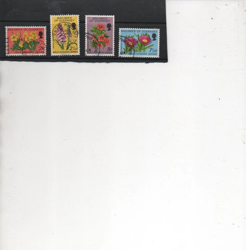 Guernsey Stamps 1972 Wild Flowers set of 4 very fine used - Image 1 of 1
