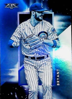 2019 Topps Fire En Fuego Blue Chip #EF-20 Kris Bryant Chicago Cubs - Image 1 of 2