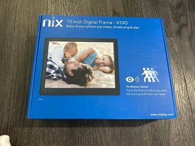 Nix 10" Widescreen Digital Photo Frame HD X10G - Black Motion Sensor - Image 1 of 4