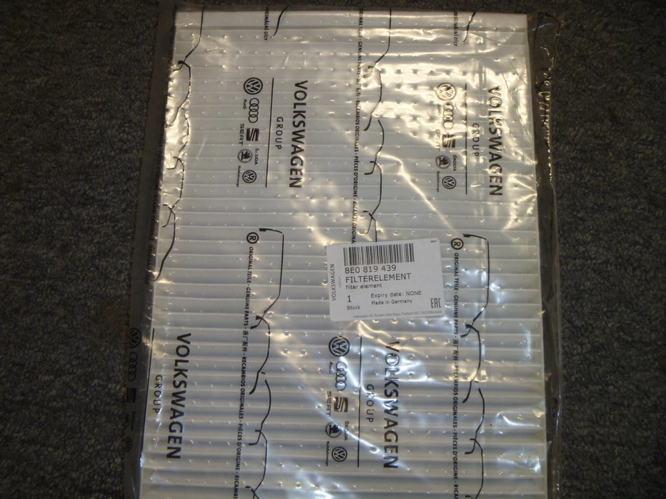 Filtro de aire de cabina Audi A4 S4 RS4 2003-2008 8E0-819-439 OEM nuevo 2004 2005 2006 Foto 1 de 1