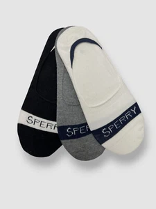 Sperry Top-Sider Men's 3 Pair Pack Gray No-Show Liner Socks Shoe 6-12 - Picture 1 of 1