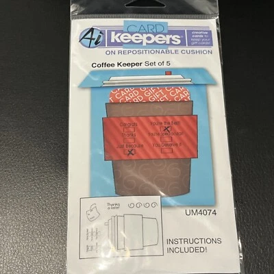 Art Impressions Valentines Clear Stamp & Die Set Coffee Gift Card Holder - Image 1 of 4