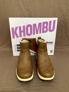 Botas cómodas de espuma viscoelástica para todo tipo de clima marrón con cremallera lateral Khombu para mujer nuevas - Imagen 1 de 7