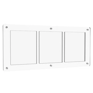 Acrylic Three-Frame Card Holder Magnetic Transparent Card Display Stand 35Prm - Picture 1 of 6