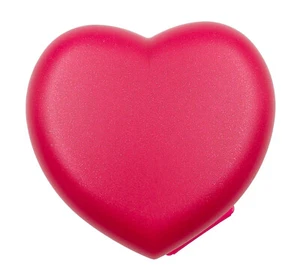 Contenedor de caja de almacenamiento de bocadillos de alimentos para guardián en forma de corazón de plástico rosa Tupperware - Imagen 1 de 6