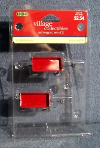 Lemax - Carro Rosso - Collezione Villaggio - 44175 - Set di 2 - Figurine - Nuovo con scatola - Foto 1 di 2