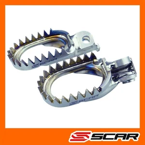 TITANIUM FOOTPEGS ANTI-MUD KTM 65 85 125 150 250 350 450 SX SXF EXC 04-16 SCAR - Picture 1 of 1