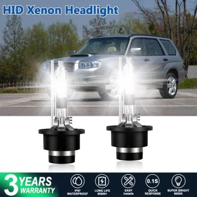 For Subaru Forester 2006-2012 D2R HID Headlight Bulbs Conversion Kit 6000K White - Image 1 of 4
