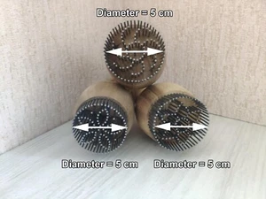 Lote de 3 estampillas tradicionales de pan uzbeko (chekich) para hermosos patrones 5 cm#3 - Imagen 1 de 9