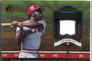 Joe Morgan 2006 Upper Deck Baseball Chronology Game-Used Jersey Unsigned Card - Picture 1 of 1