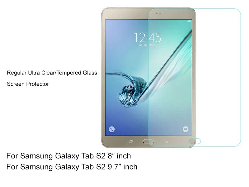 Regular Ultra Clear/Tempered Glass Screen Protector For Galaxy Tab S2 8" 9.7"  - Image 1 of 1