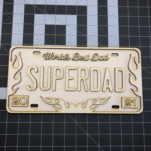 Dad Themed License Plates Laser Cut Crafting Kits - Picture 1 of 13