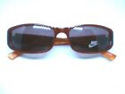 NIKE 7012/208 Pomarańczowe 55-15 Damskie prostokątne owijane okulary Oprawki Okulary przeciwsłoneczne