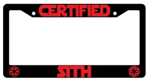 Certified Sith Black Plastic License Plate Frame Star Wars - Picture 1 of 1