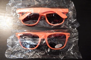 INSTINCT THE RAW BRAND PLASTIC SUNGLASSES TOURIST FUN DESIGN ORANGE WHITE NEW - Picture 1 of 4