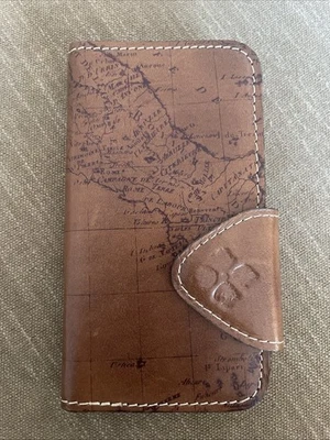 NUEVO Patricia Nash Samsung Galaxy S7 Teléfono Estuche Billetera “Vietta” Cuero Marrón Foto 1 de 3