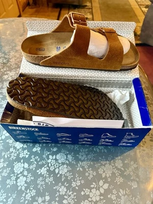 Sandalias Birkenstock Arizona Para Hombres EE. UU. 11 UE 44 Visón Gamuza Hebilla Verano Boho Nuevas Sin Caja Foto 1 de 4