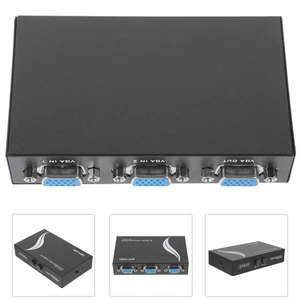 Portable 2 In 1 Out 2-Port Box Splitter for PC /DVD Player /TV /LCD Monitor - Afbeelding 1 van 12