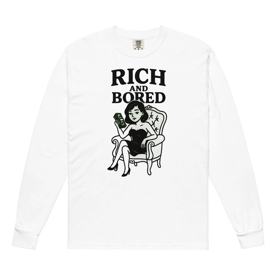 Rich and Bored Garment Camisa Manga Larga Peso Pesado Teñida Foto 1 de 1