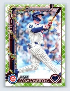 Pete Crow-Armstrong Chicago Cubs 2025 Topps Holiday #H41 Green Holiday Plaid - Picture 1 of 2