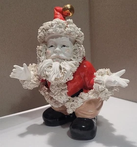 Vintage Weihnachtsmann Figur Made in Japan 50er Jahre MCM Weihnachtsmann Spaghettiborte - Bild 1 von 5