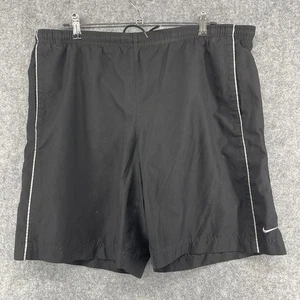 Nike SWIM Mens Size L large Lined Swim Trunks Black grey - Picture 1 of 7