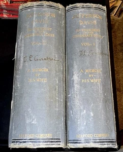 Jefferson Davis a Memoir by his Wife HC Varina Davis 1890 Belford Company VNTG - Picture 1 of 5