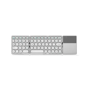 New Wireless Keyboard with Touchpad Three-Fold Portable Rechargeable Bluetooth - Picture 1 of 13