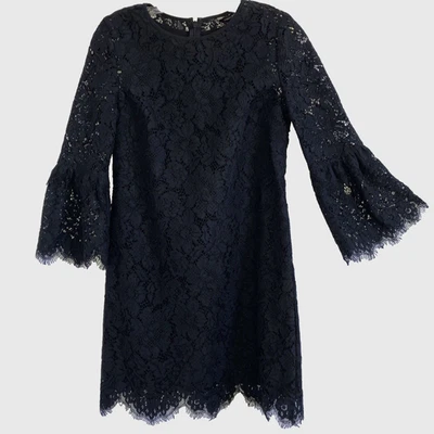 BANANA REPUBLIC sz Petite 0 Lace Lined Classic LBD Little Black Dress shift P0 - Image 1 of 4