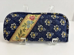 Vera Bradley Maison Blue Double Eyeglass Case Quilted Retired Pattern Vintage - Picture 1 of 7