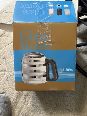 Megahome Water Distiller Replacement 4 Liter Glass Carafe Pitcher ONLY! NO Lid - Image 1 of 4