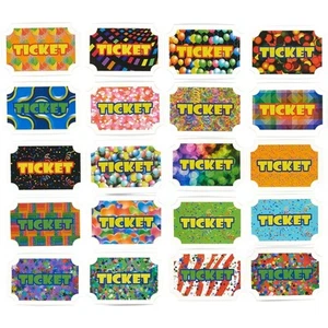 100-Pack Prize Reward Tickets for Kids, Carnival Party Supplies, 4.5x3x0.01 In - Picture 1 of 8
