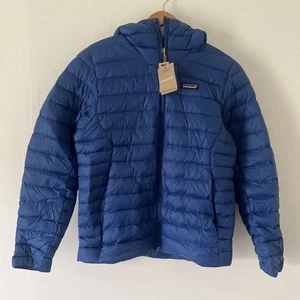 New Men's Patagonia Down Sweater Hoody Jacket Clement Blue Small FA25 84702 - Picture 1 of 4