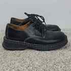 Born Brogues Square Toe Black Leather Lace Up Exposed Stitch Womens 6.5 Grunge