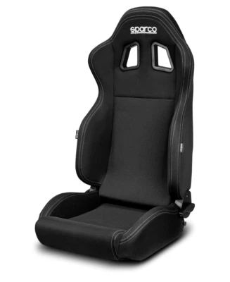 Sparco R100 黑色赛车座椅躺椅通用  — 第 1/4 张图片