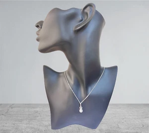 collana acciaio steel con ciondolo argento 925 4you perla zirconi donna - Foto 1 di 4