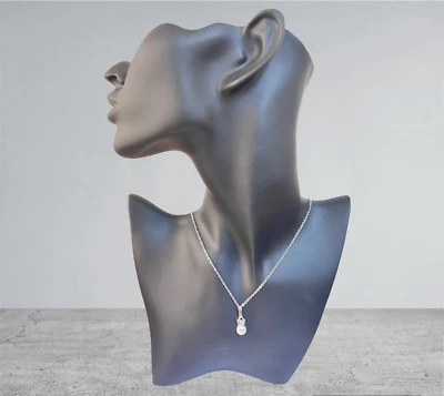 collana acciaio steel con ciondolo argento 925 4you perla zirconi donna - Immagine 1 di 4