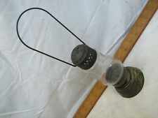 Antique Tin Skater's Lantern Oil Fluid Lamp Light Brass Plated Streel Kerosene