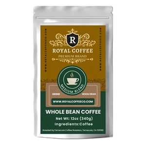 Royal Medium Blend Freshly Roasted Coffee, (Medium Blend) (Whole Bean) - Picture 1 of 10