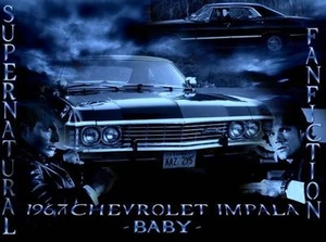 SUPERNATURAL! DEAN & SAM WINCHESTER '67 CHEVY IMPALA! NICE COLOR PHOTO! 8 X 10 - Picture 1 of 4
