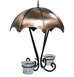 Oriole Bird Feeder Open Design for Quick Filling Cleaning, Metal, Brushed Copper - Picture 1 of 4