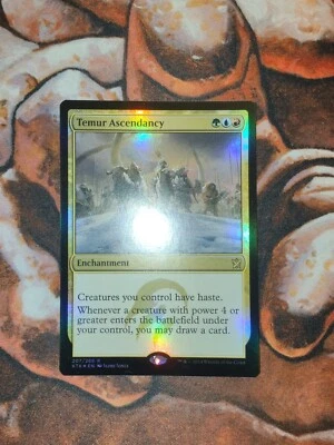 NM FOIL Temur Ascendancy Khans of Tarkir KTK MTG Magic the Gathering 1st Edition - Image 1 of 2